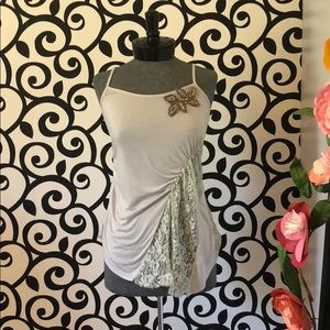 Daytrip Lace & Sequin Tank